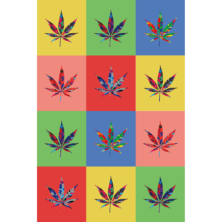 Marijuana Pop Art Andy Warhol Style Poster