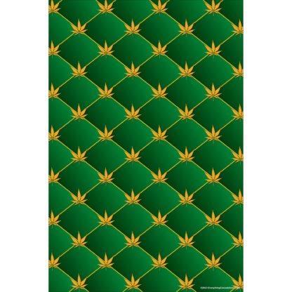 Cannabis Artwork Quilted Green Poster