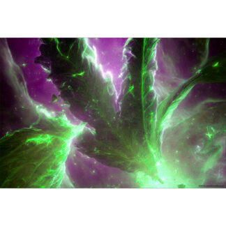 In The Beginning Cannabis Nebula Poster_Green
